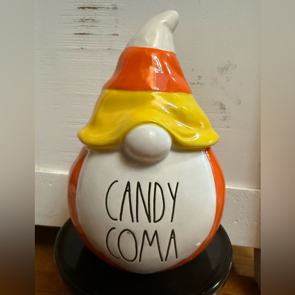 Rae Dunn Candy Coma Ceramic Gnome Figurine - Orange and Yellow - Picture 1 of 1